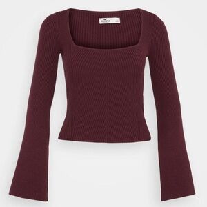 Hollister Ribbed Dark Purple Crop Top
